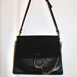 Chloe Faye Suede-Flap Shoulder Bag